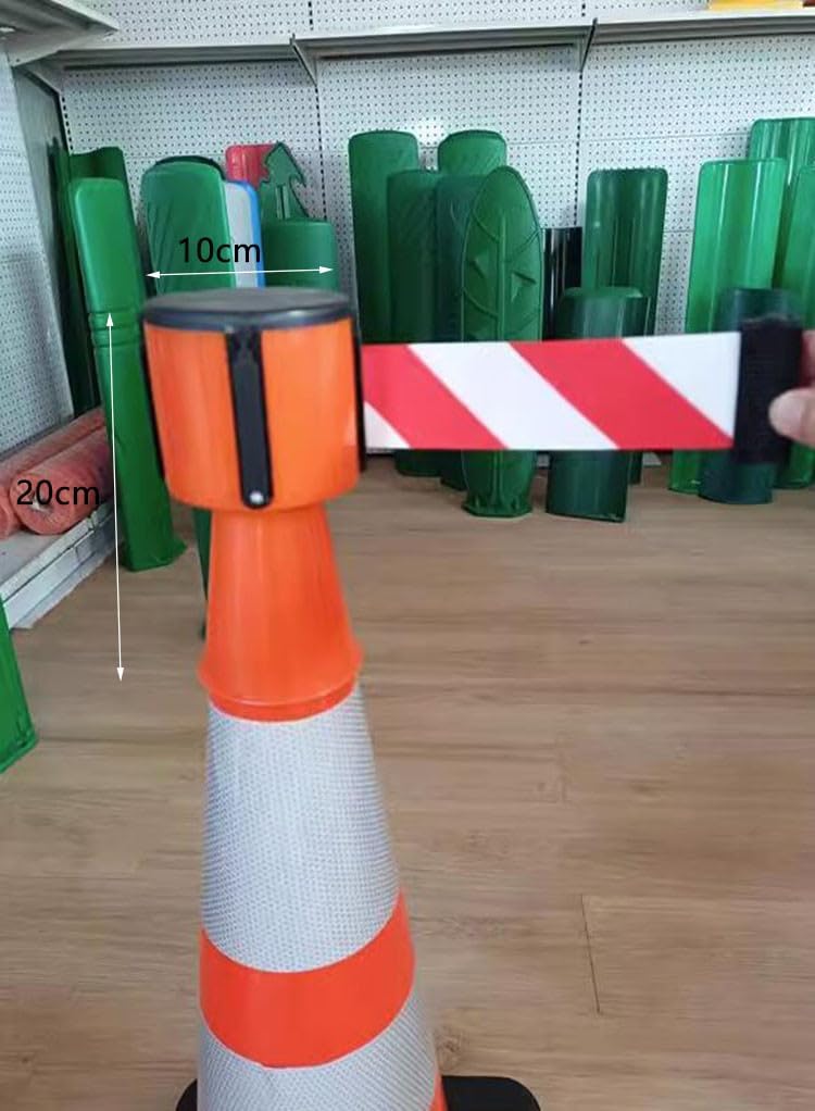 格納式ベルト支柱 2 メートル ブラック テープ クローム ポリッシュ付き - 格納式ベルトバリア,ロープ支柱,群衆制御製品および金属製品 引き込み式バリアベルト、 引き込み式ベルトバリアー、交通コーン用引き込み式ベルトバリアーテープ 2～10m(2m(6.6ft))