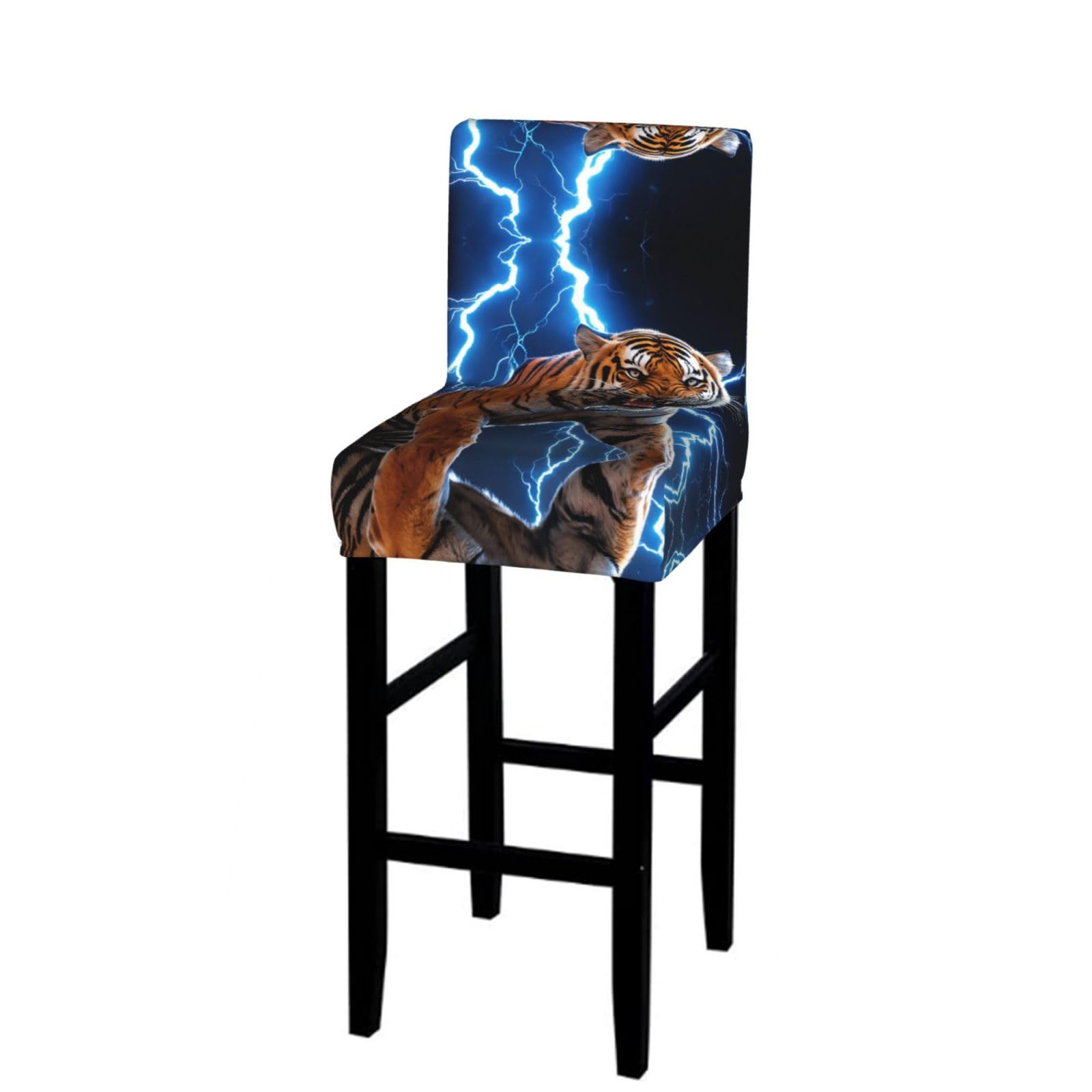 CNTDBU Roar Tiger Bar Stool Cover-Stretchy Chair Slipcover for Kitchen