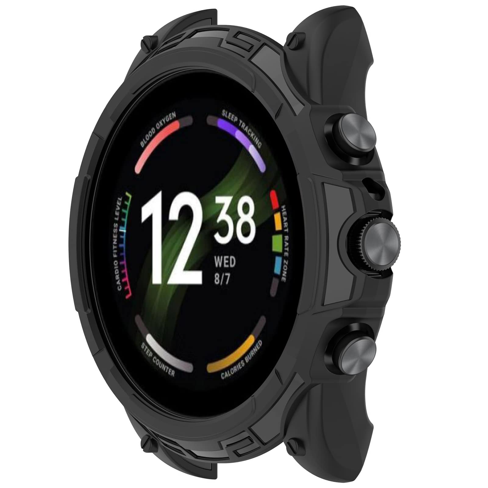 Case Shell Compatible with Fossil Gen 6 44mm, Disscool Soft Anti Drop TPU Protective Shockproof Case Cover Smartwatch Accessories(Black)