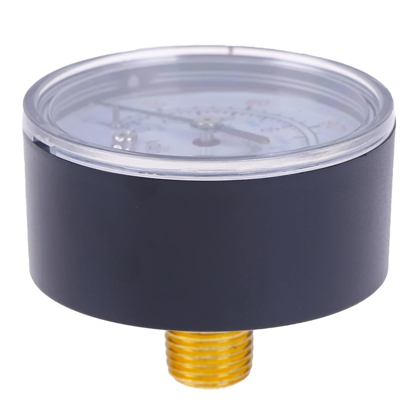 Manometro, Manometro for Pressione Aria Doppia Scala 0-180 PSI 0-12 Bar 40 mm 1/4 di Pollice BSP Filettatura Nero