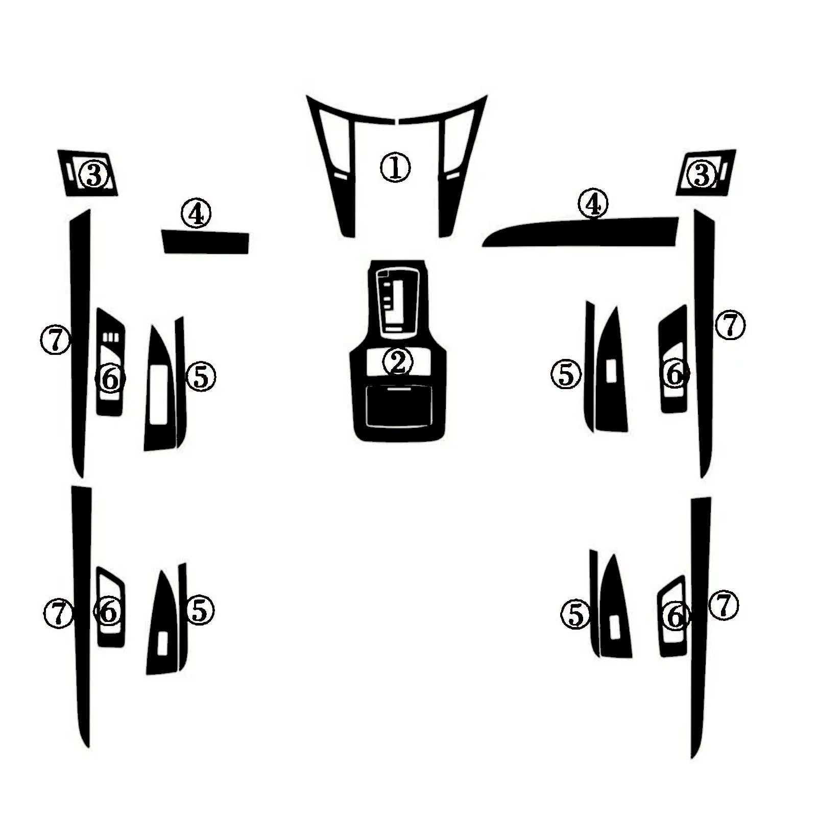 Rénover panneau commande central Subaru 2010-2014 avec habillage noir 3D - 8