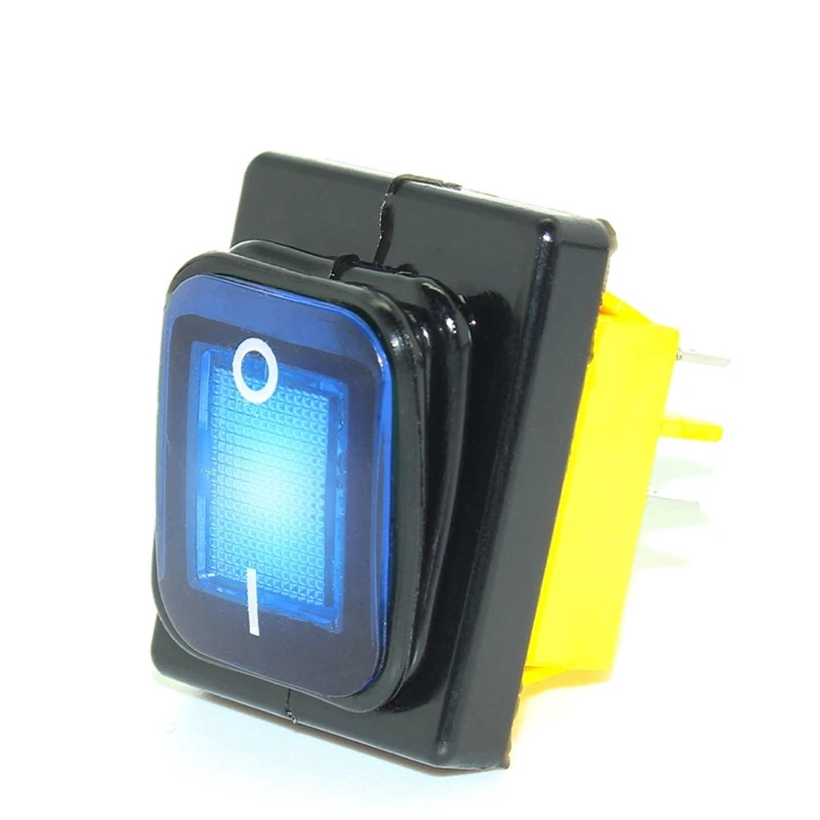 Interruptor basculante KCD4 T85 de 30 A, Resistente al Agua, IP68, LED, Rojo, Azul y Verde, 4 Pines, Encendido y Apagado, for Uso Marino. Interruptor Basculante(Blauw)