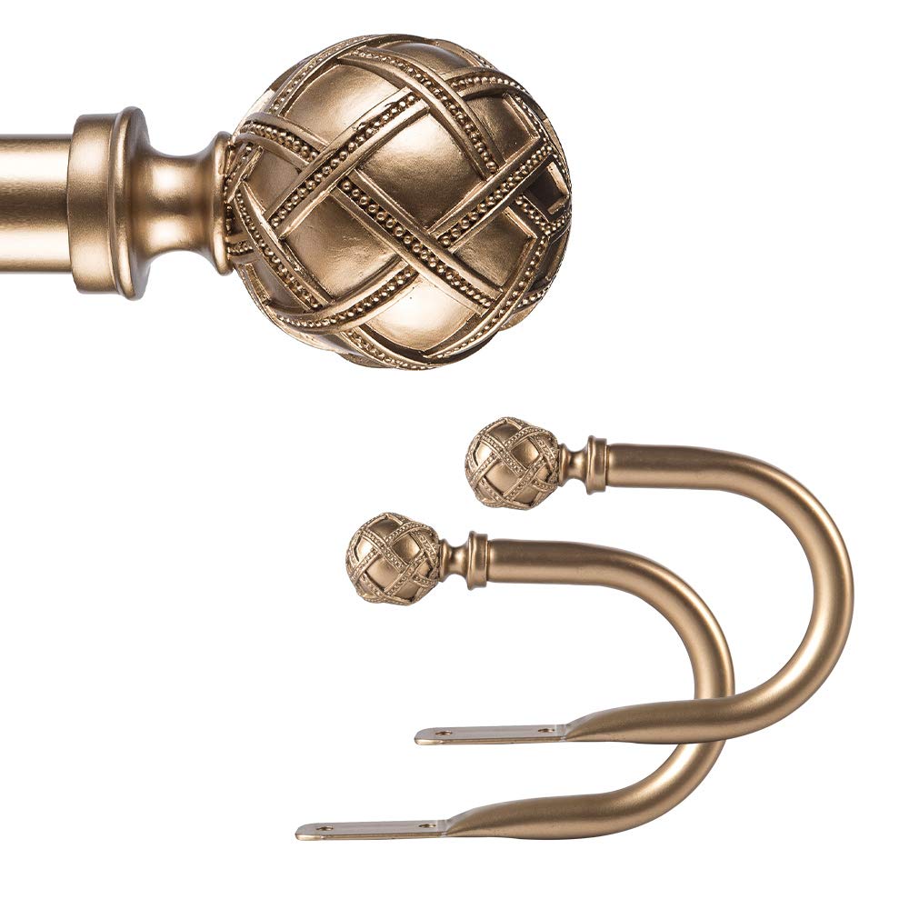 Buy Ycolnaefllr 1 Inch Diameter Double Curtain Rod Set for Windows Drapery Double Window