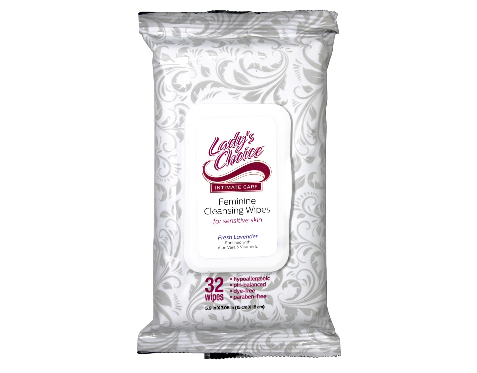 Lady’s Choice Feminine Cleansing Wipes Sheer Lavender 32 Count