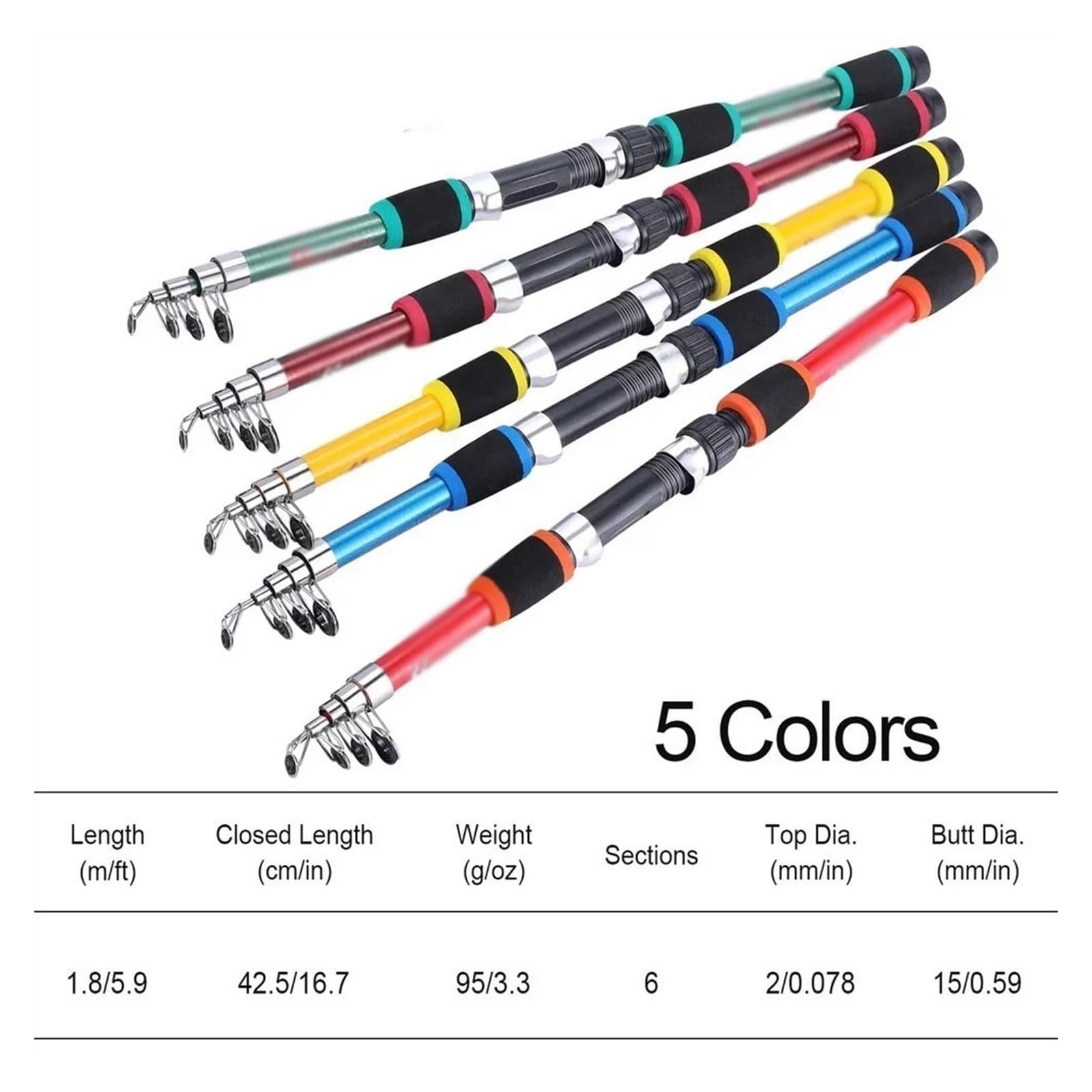Canna da Pesca Canna da Pesca da 2,1 m-3,6 m in Carbonio Trota Carpa Canna da Pesca telescopica con Esca Canna da Pesca Attrezzatura(Bianco)