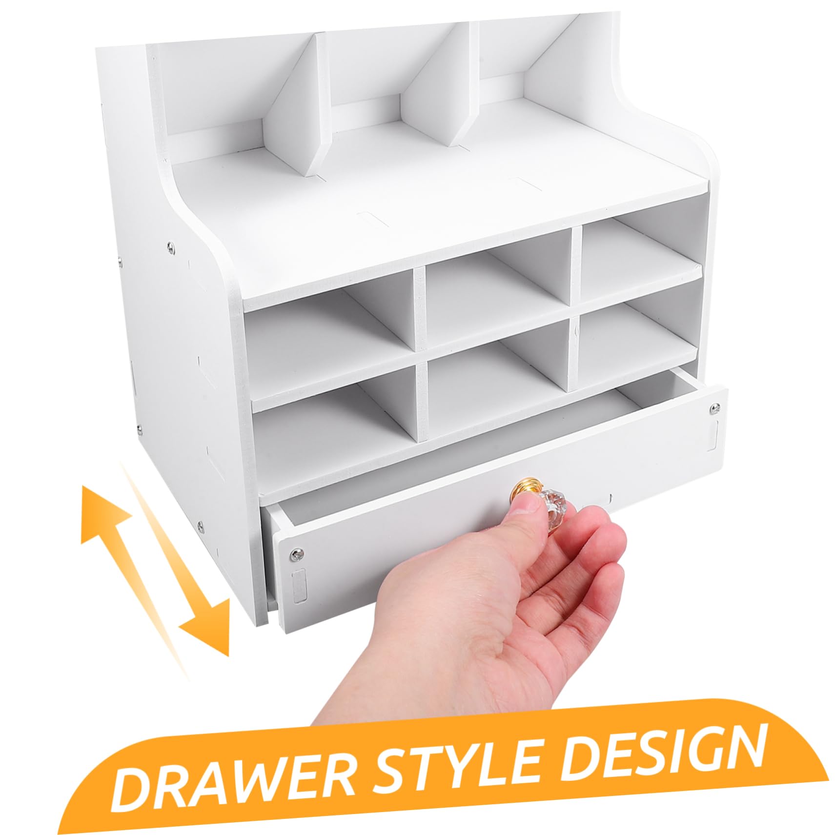 Angoily Organizer per Penne da Scrivania Organizer per Cancelleria Scatola Portaoggetti in Pvc Resistente Scomparti Multipli per Penne e Pennarelli