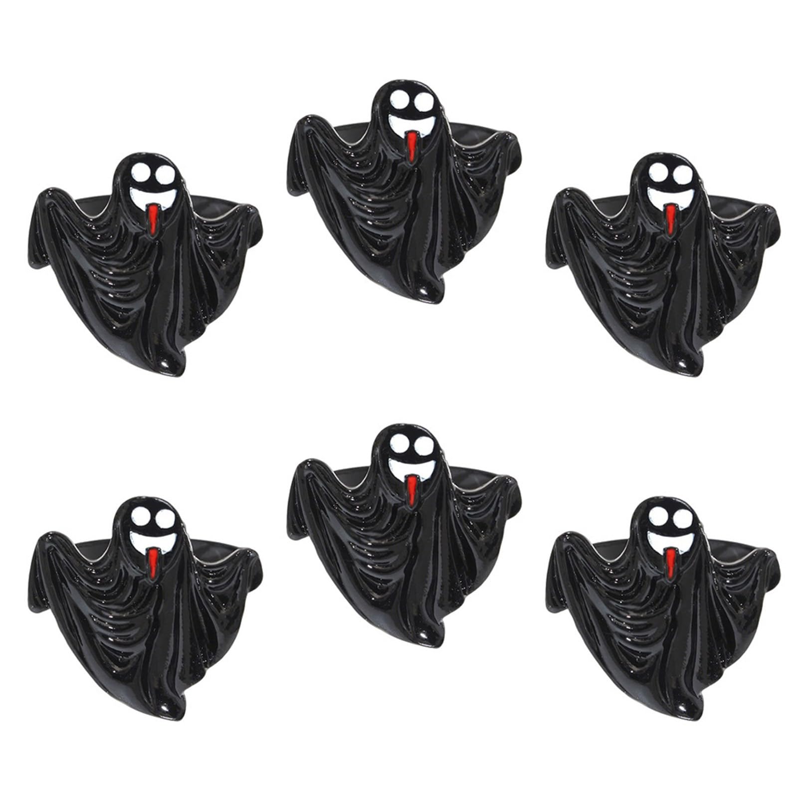 Tsophreniq Of 6 Festives Specter Napkin Holders for Halloween Dinners Rustproof Alloy Construction Easy to Clean Decorative Specter Rings