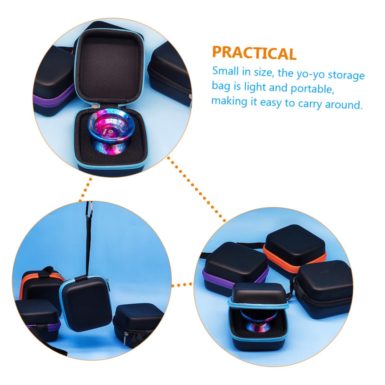 Alasum 4pezzi Borsa Porta Yo-Yo Compatta e Leggera per Giocattoli Organizer Pratico per Trasporto Sicuro per Viaggi Scuola e Feste Design Resistente e Multifunzionale