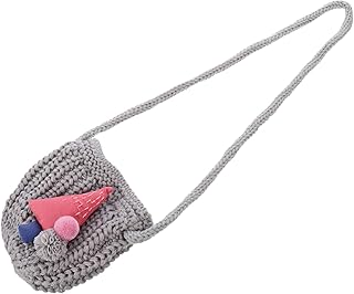 NOLITOY Christmas Wool Bag Purses for Girls Crossbody Bags for Women Trendy Dressy Crossbody Bags for Women Knitted Shoulder Bag Kintted Mini Bag Christmas Crossbody Pouch Grey Yarn