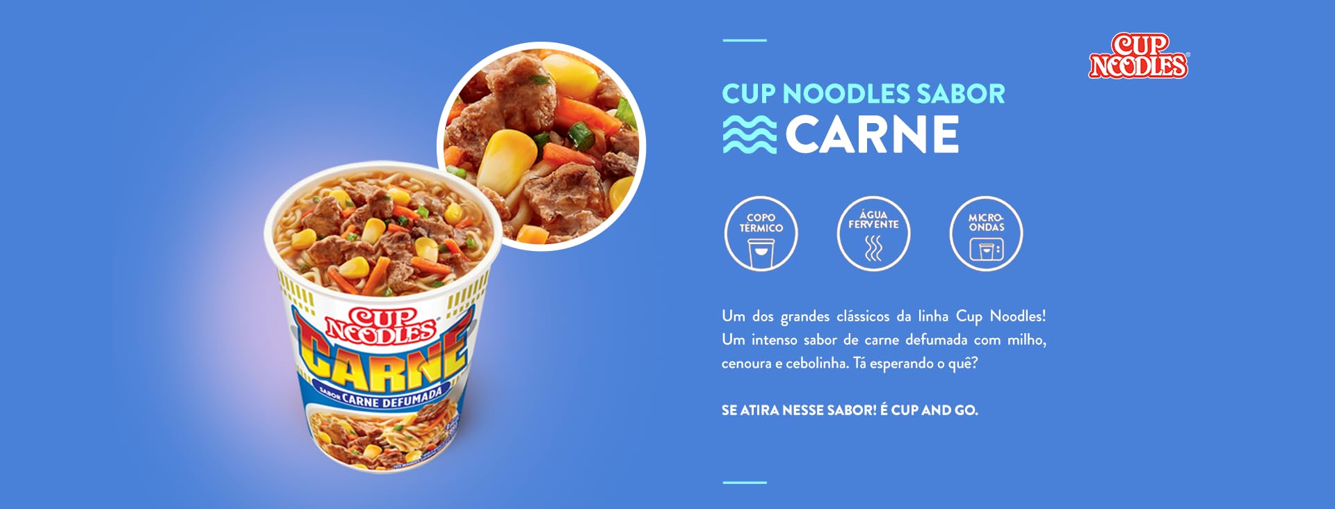 Cup Noodles Sabor Carne Defumada Nissin 69g | Amazon.com.br