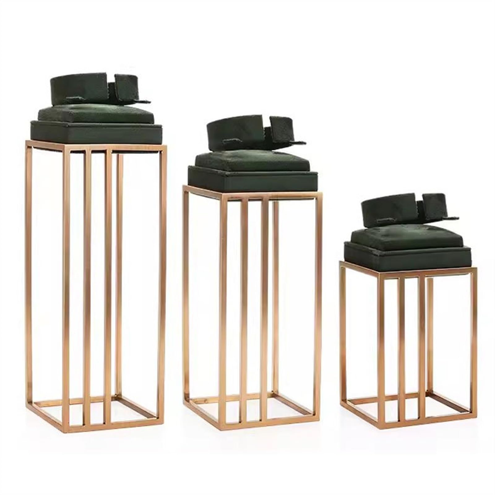 J9V4G6S3B5 Jewellery Storage Set of 3 Jewelry Display Stand Metal Bracelet Organizer Show Hovering Bangle Holder Storage for Home Organizing
