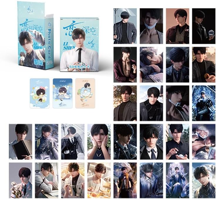 Shopular Love and deepspace Lian Yu Shen Kong Sylus Qin Che LOMO Cards Anime Game Card Cosplay 57x86mm Card Merch 50PCS (Zayne)