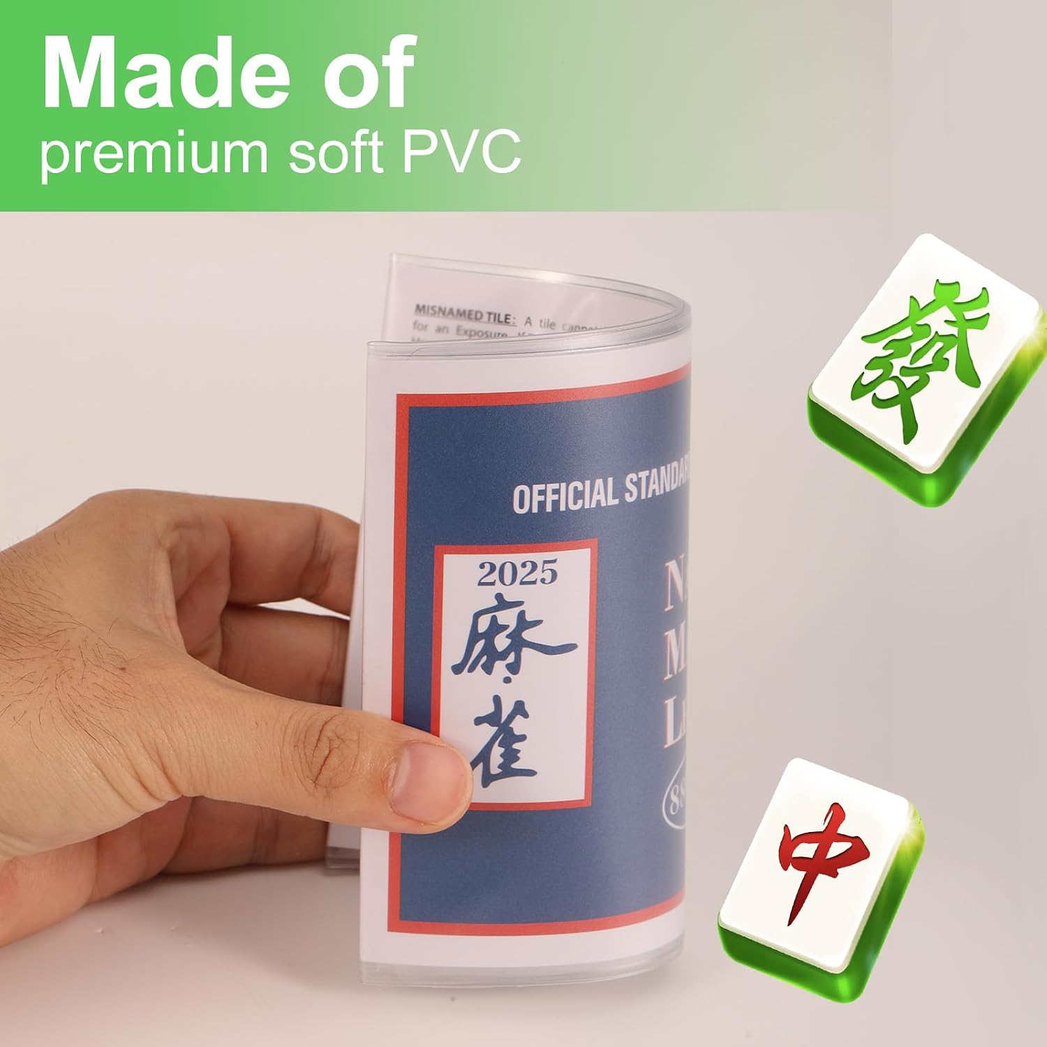 2pcs 2025 Mahjong Card Holder, Plastic Ultra-Transparent Table Game Mahjong Card Protector Gifts Clear Tri Fold Protective Cover 6.1x4.96in Scratch-Resistant Holder Set image 3
