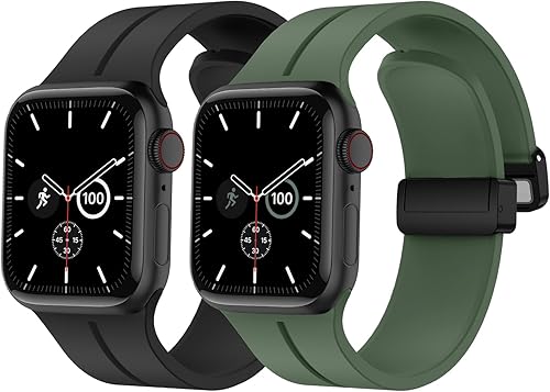 Correas deportivas magnéticas para Apple Watch Ultra Band 1.929 in 1.772 in 1.732 in 1.614 in 1.575 in 1.496 in 1.654 in, correa de repuesto de