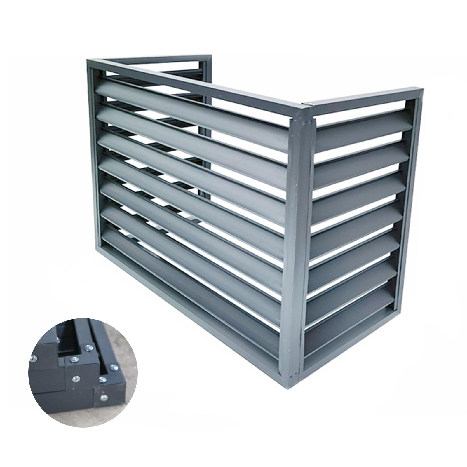 Cubierta de Unidad de Aire Acondicionado de Aluminio con reducción de Ruido, protección para Aire Acondicionado Exterior, Protector de radiador de calefacción, Estante du