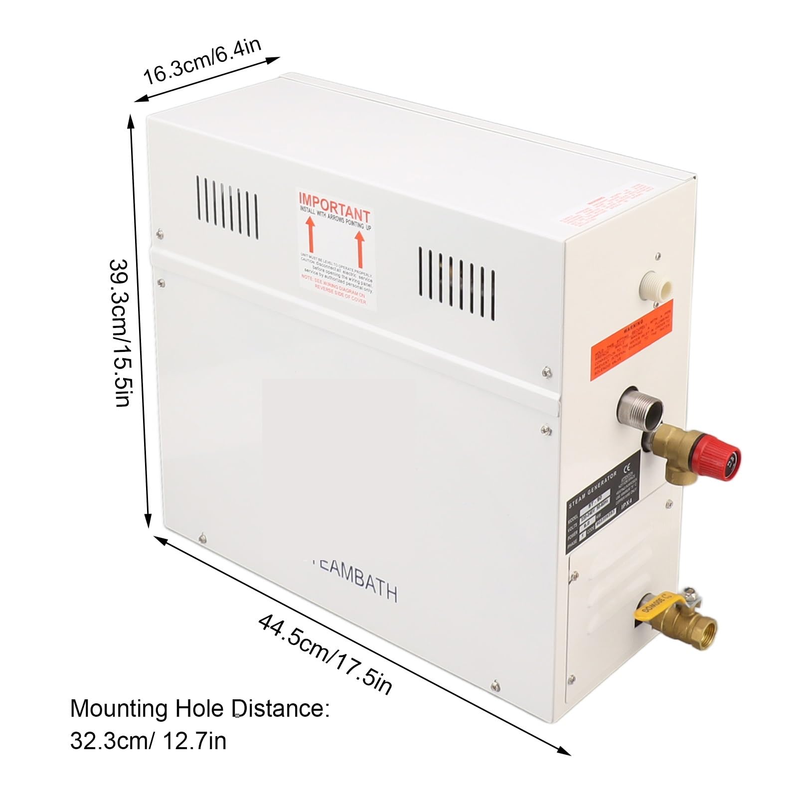 Generator łaźni parowej Sauna łazienkowa o mocy 9 kW, generator pary Samoodpływowy system generatora prysznica parowego do spa do sauny i prysznica w domu