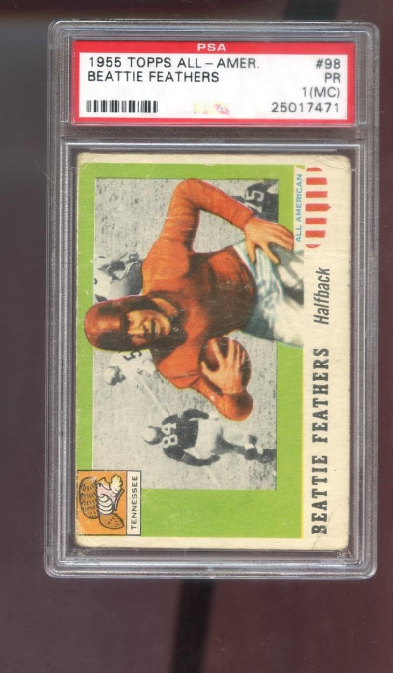 1955 Topps All-American #98 Beattie Feathers PSA 1 (MC) Graded Card Tennessee