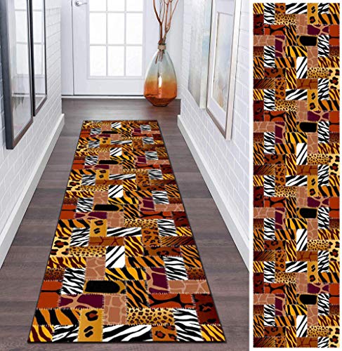 CucuBan Carpet Hallway Custom Size 80X450cm Brown Leopard Print Runner Rugs Long Printed Kitchen Hall Non-Slip Doormat Bathroom Floor Carpets Mat