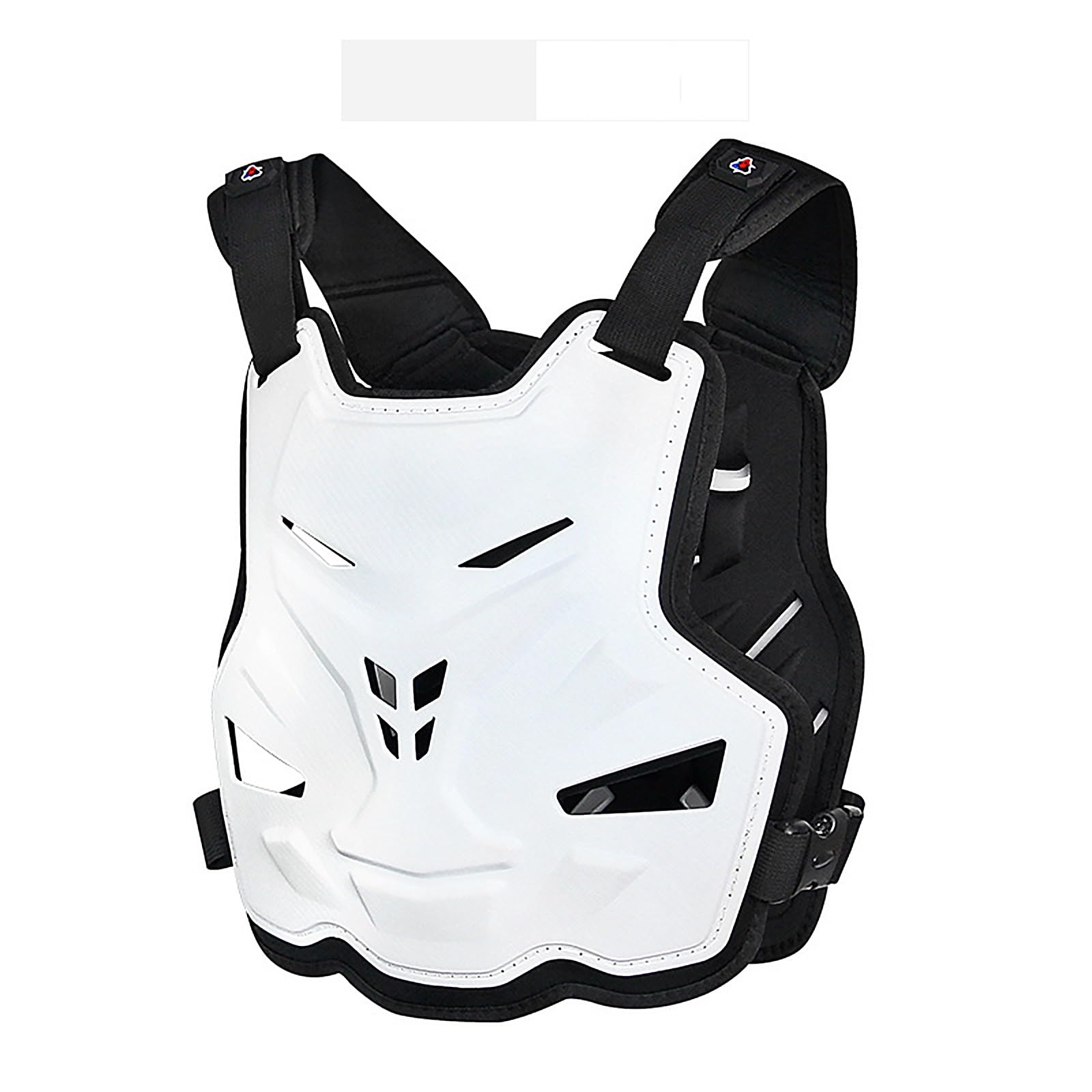 Pancerz motocyklowy Ochraniacz klatki piersiowej Ochraniacz pleców Motocross ATV Osłona Kolarstwo Narciarstwo Jazda na deskorolce Klatka piersiowa Powrót Ochrona kręgosłupa (Color : White)