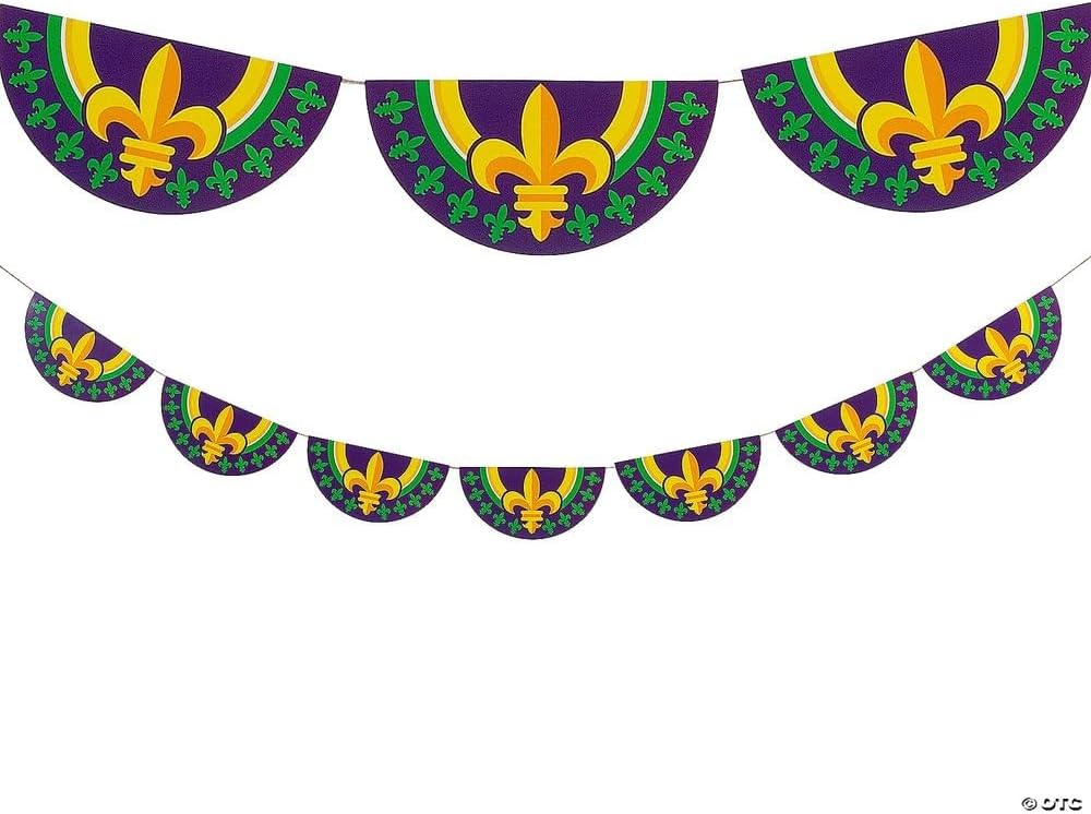 Mardi Gras Bunting Garland