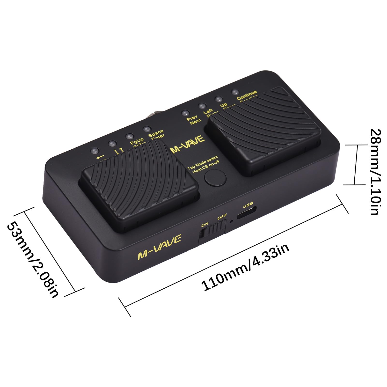 Btuty Ricaricabile Wireless Intelligente Pedale di Controllo MIDI Page Turner Pedale Musica Sheet Turner Controllo MIDI Wireless BT Spectrum Flipper Controller Connessione BT