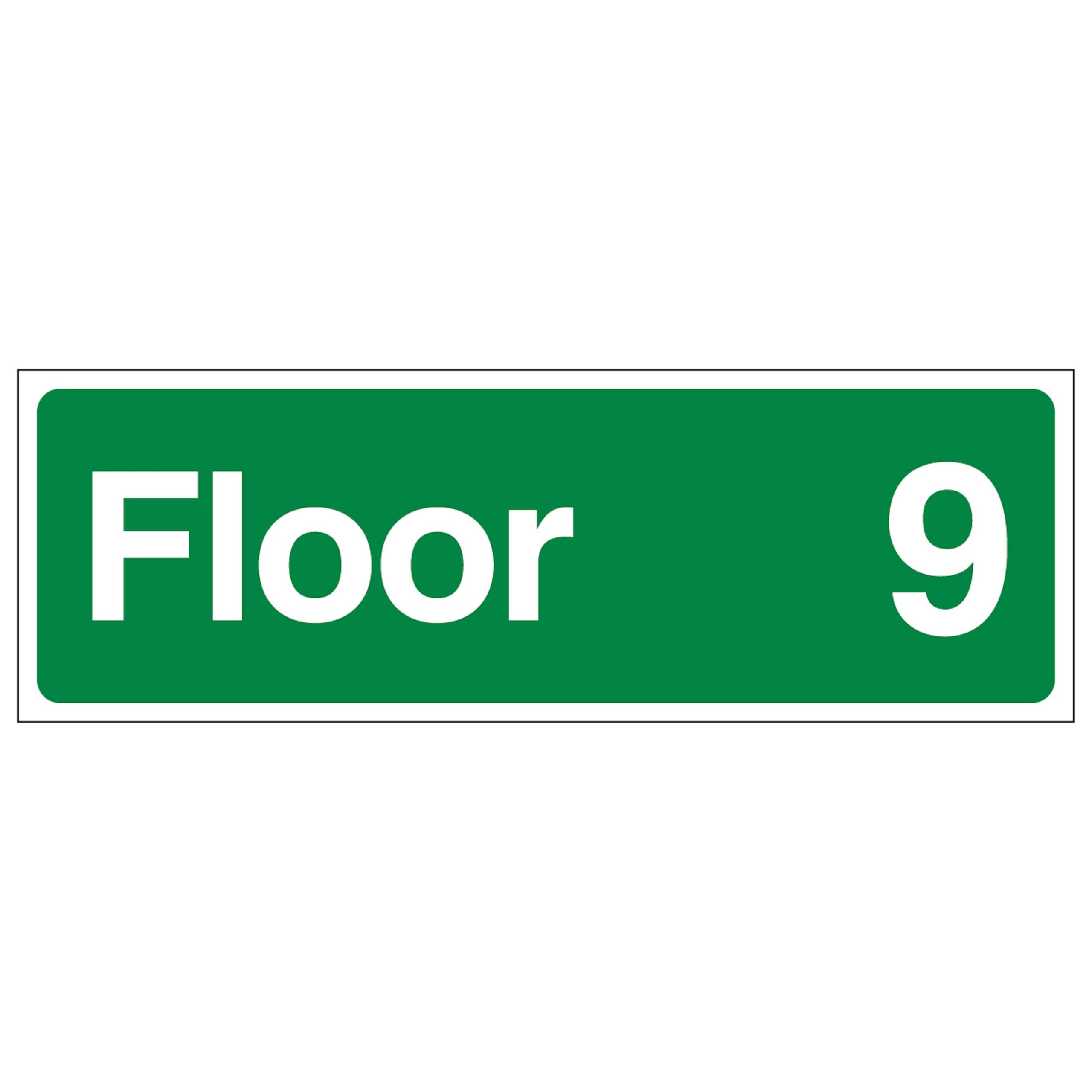 V Safety Floor 9 450 x 150 mm - 3mm Aluminium Composite Safety Sign