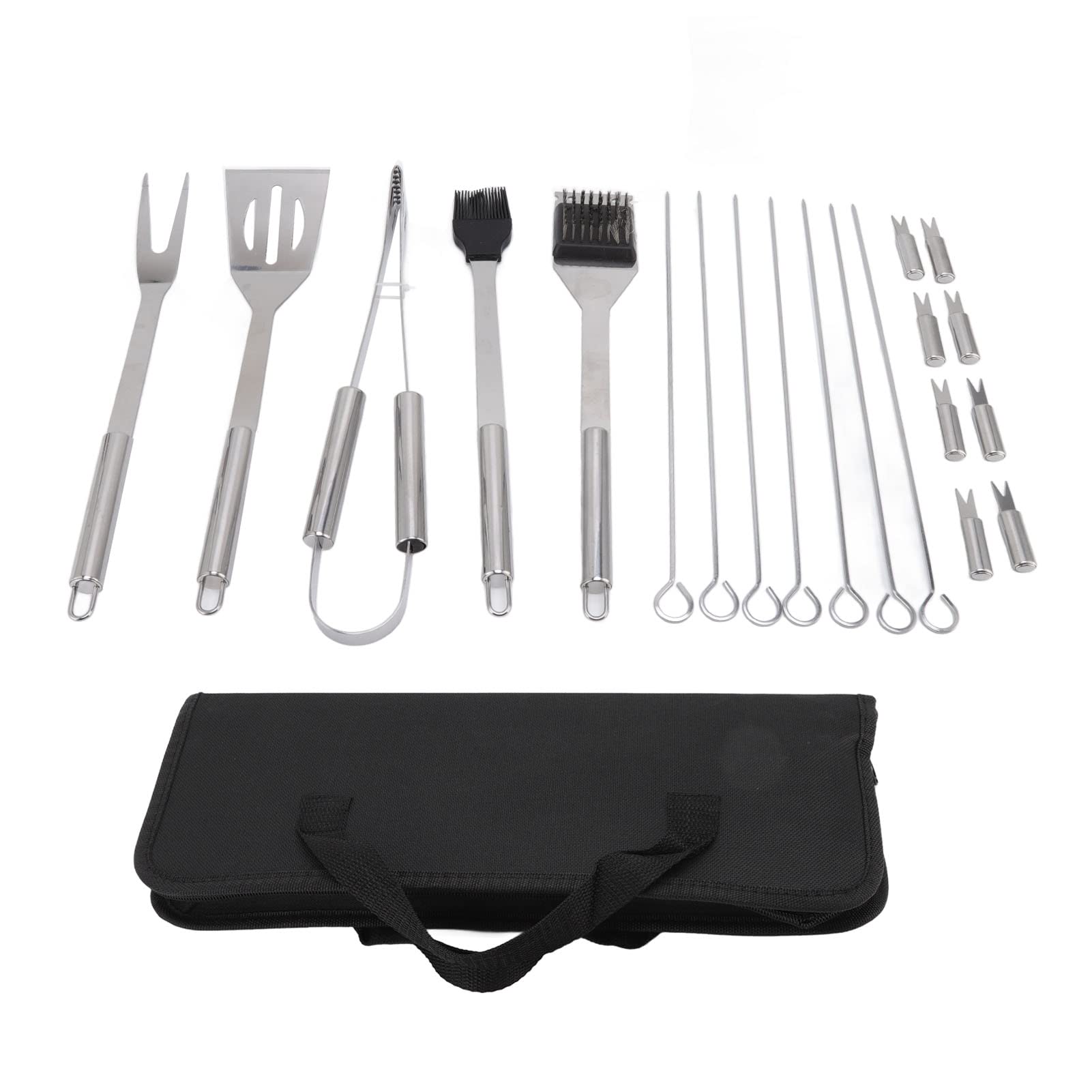 Aluminiowa torba transportowa na przybory do grilla, zestaw 20 sztuk grilla deluxe i zestaw rusztów do grillowania wytrzymałe akcesoria do grilla, akcesoria do grilla do barb