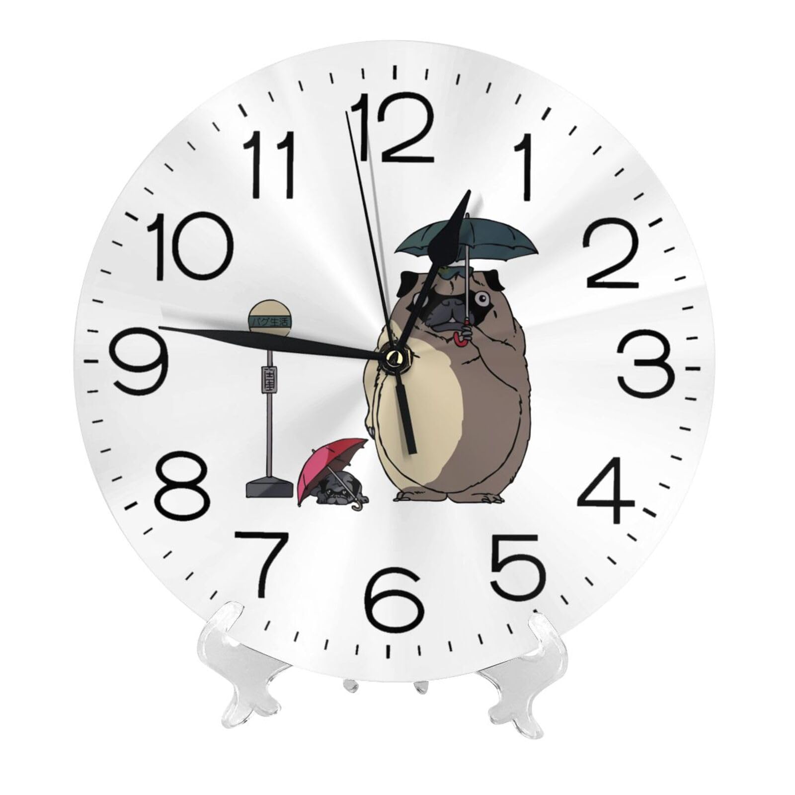 Amazon.co.jp: 掛け時計 おもしろ パグ 犬 アニメ かけ時計 時計