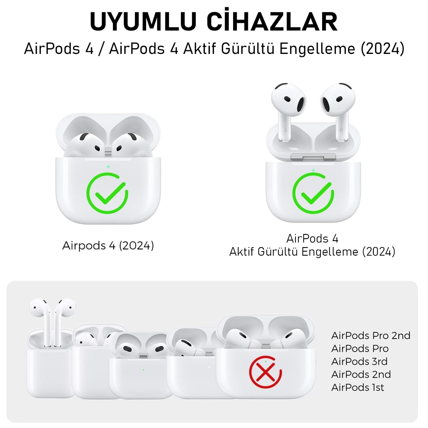 Microsonic Airpods 4.Nesil/ANC Liquid Silicone Lansman Pembe [AirPods 4 ile Uyumlu Kılıf - Pembe]