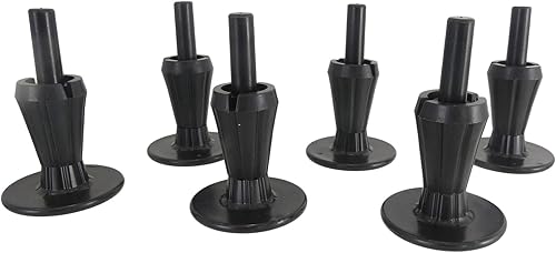 Tech Team Base de cama elevadores de 2 1/2 pulgadas de repuesto resistente para proteger los suelos, se adapta a enchufes de patas de cama de 1/2 y