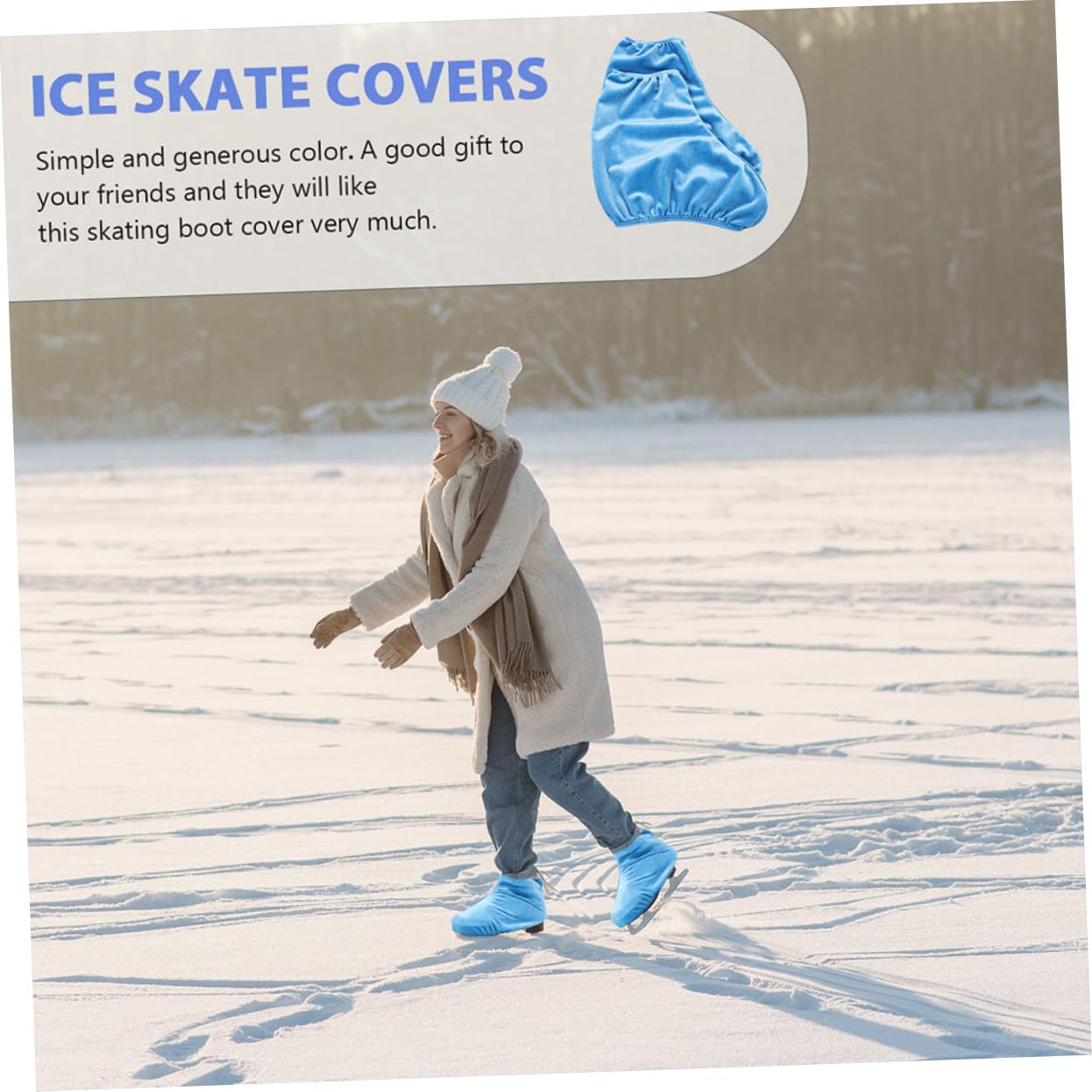 Toddmomy 5paires Couvre-Chaussures De Patinage Polyester pour Patins à Glace Et Roller Housses Protectrices Résistantes à Ciel