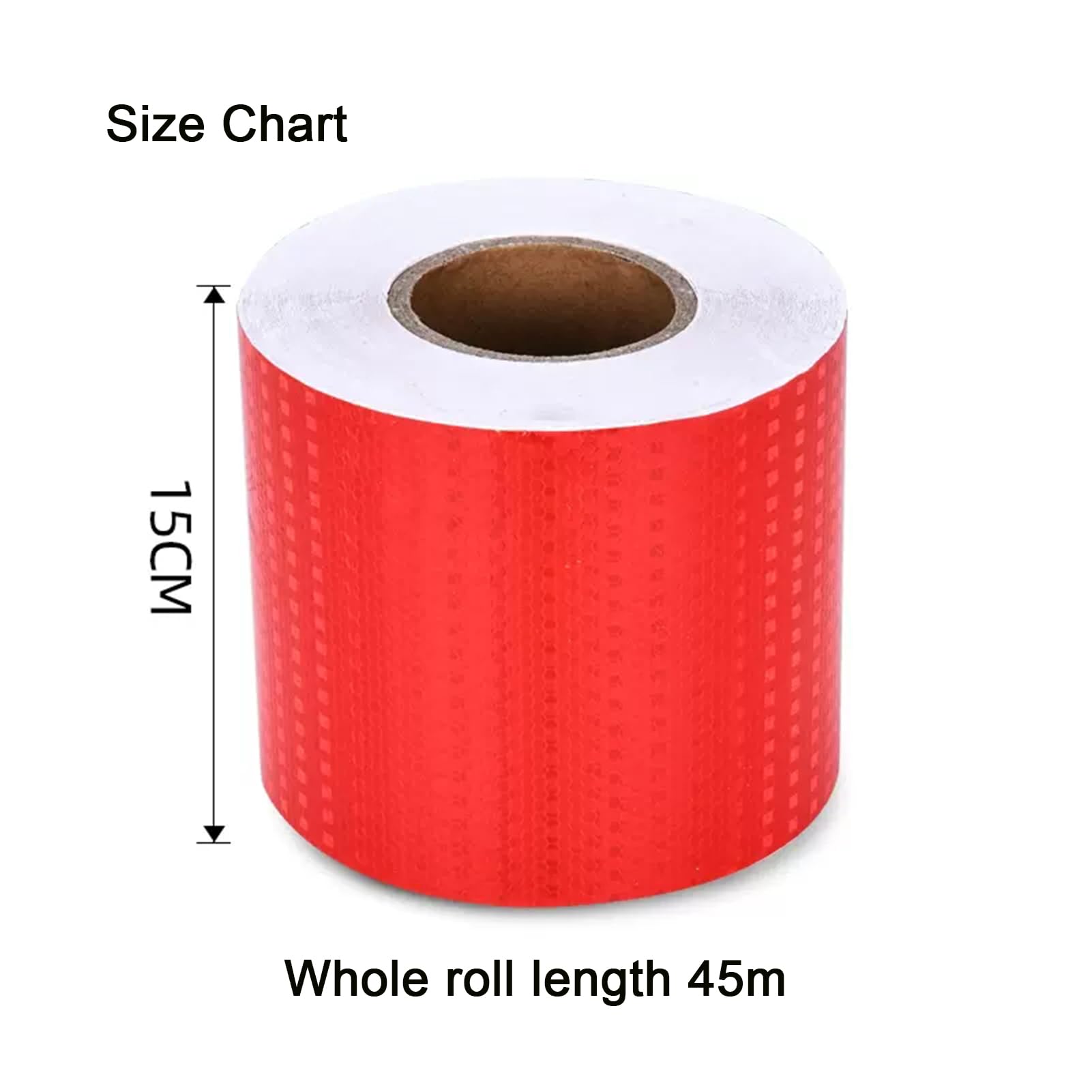 Cinta reflectante, Cinta adhesiva for exteriores de 15 cm x 45 m, autoadhesiva alta visibilidad, for bicicletas, coches, camiones y motocicletas, color rojo(Red)