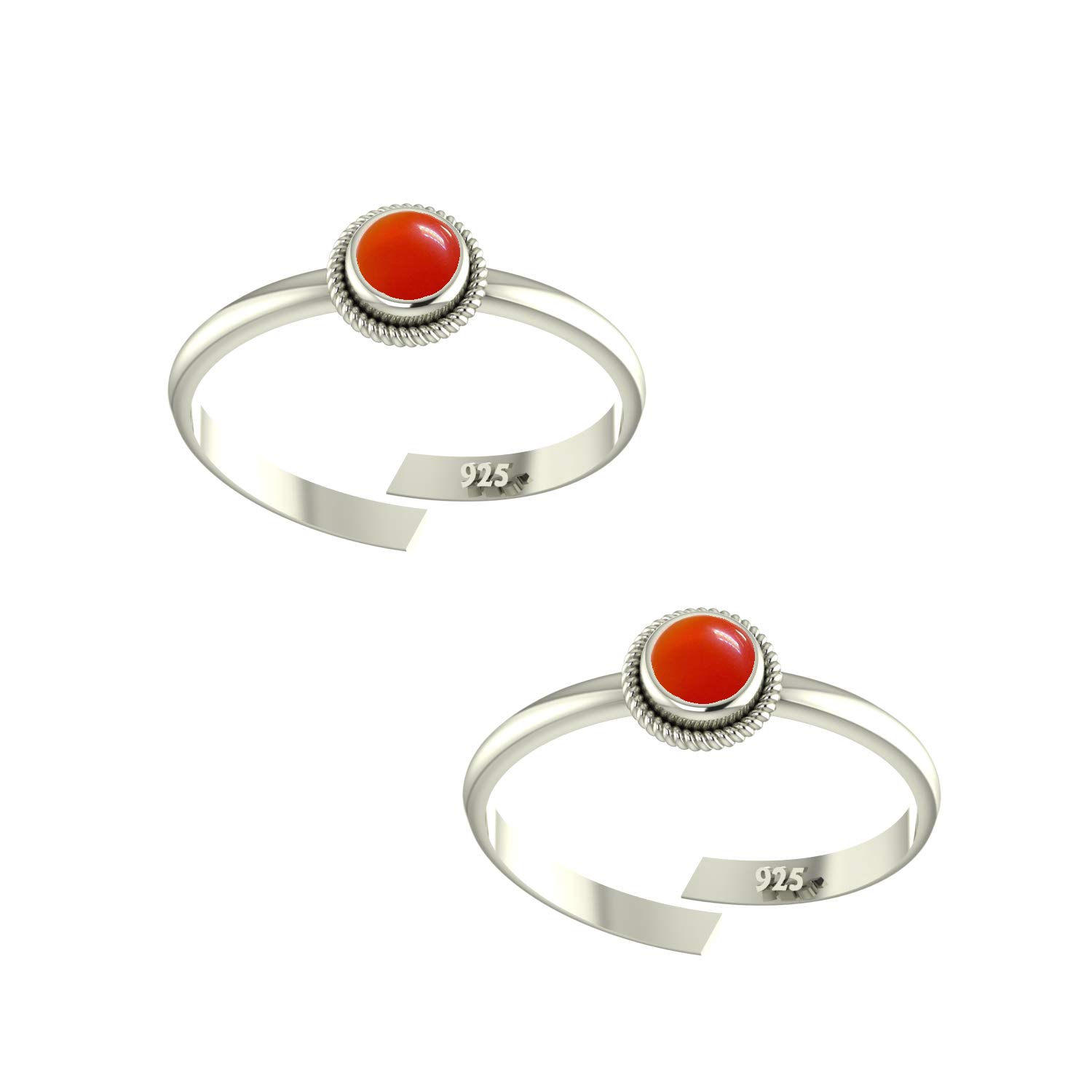 PeenZone 925 CZ Silver Red Onyx Toe Rings (Leg Finger Rings) In Pure 92.5 Sterling Silver For Women | Toe Rings for Women and Girls | Chandi Bichiya (B08KNRL4X1) Amazon Price History, Amazon Price Tracker
