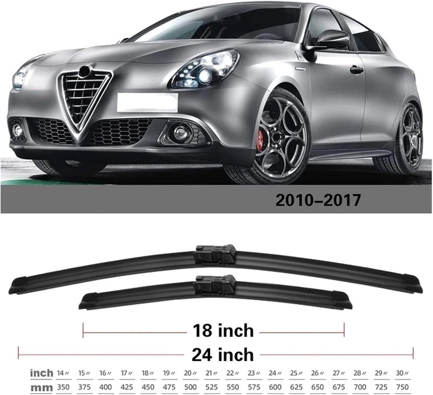 ワイパーブレード のためにアルファロメオ用 のためにジュリエッタ用 2010-2016 2017 - 車のフロントガラス ワイパーブ Amazon.co.jp: ワイパーアーム 用 アルファロメオ 147 937 2005-2010 22 "+16" + 13.8" フロントリア ワイパーブレードフロントガラスフロントガラス窓車のワイパーブレード : 車＆バイク