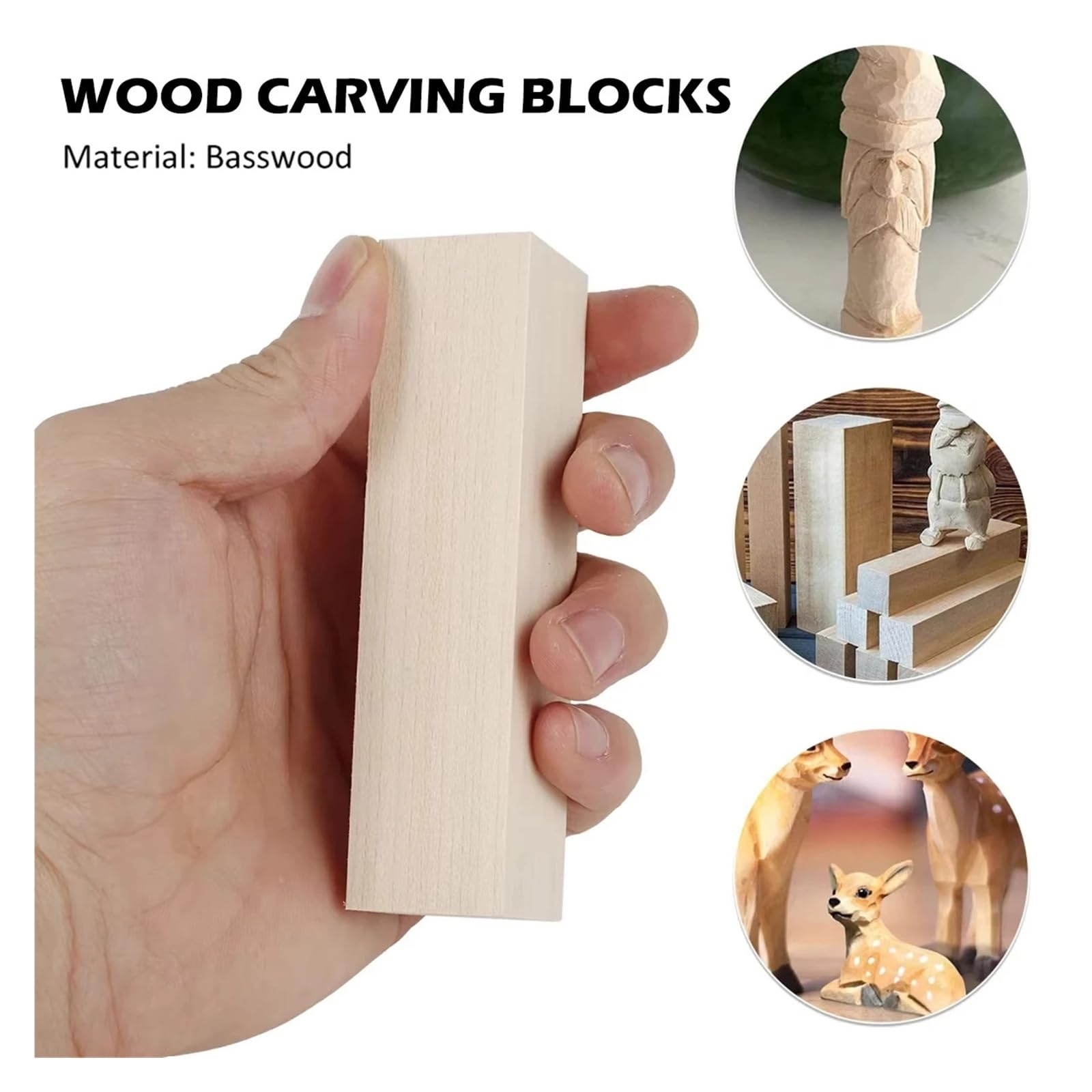 Woodcraft 1 szt. 30 x 30 mm ~ 50 * 60 mm kwadratowy pasek z litego drewna | Ręcznie robione modele DIY Rzeźbione materiały budowlane długość 100-500 mm (długość 500 mm, 50 x 60 mm)