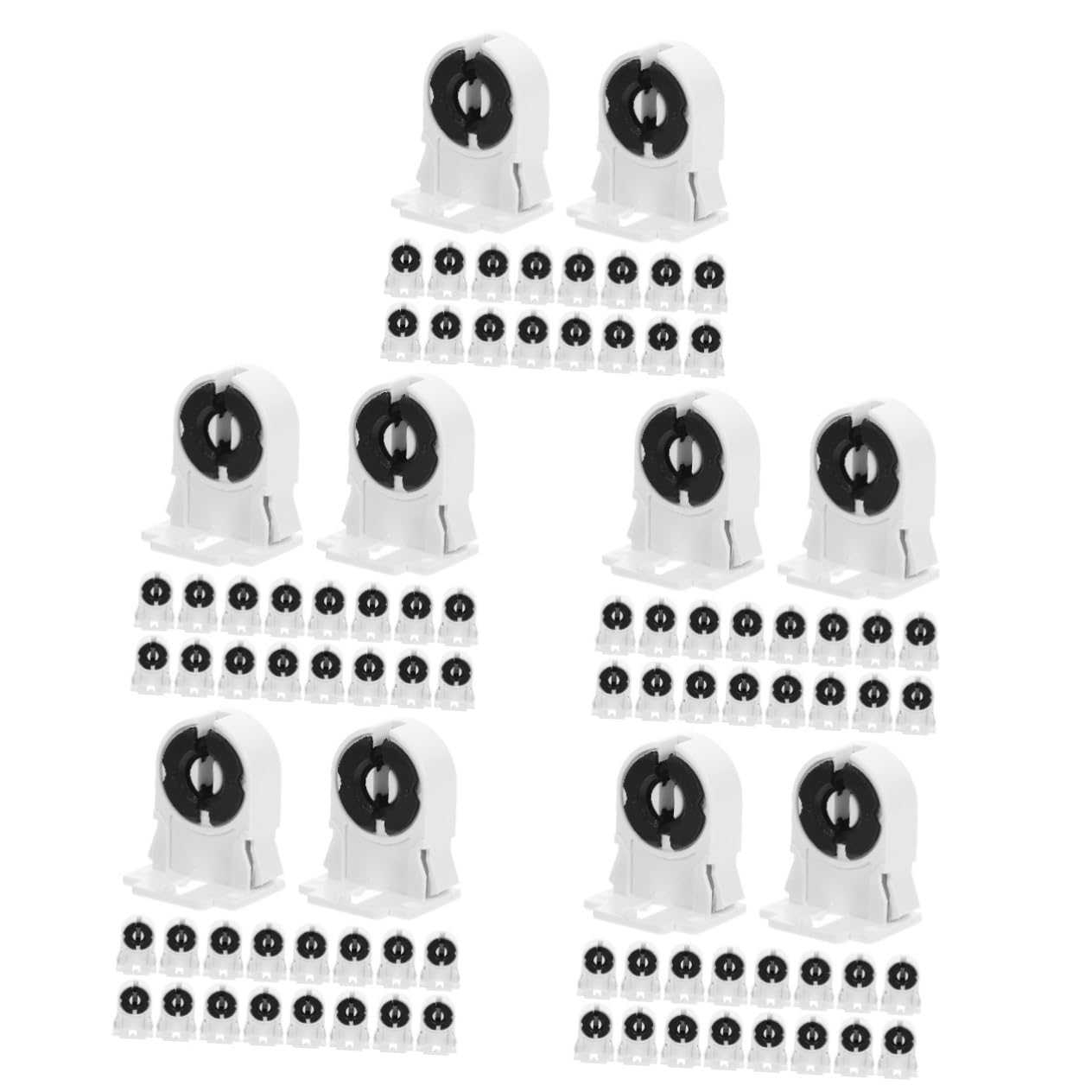 Veemoon 250pcs Fluorescent Light Sockets Lamp Holders for Use Easy Installation Socket for Led Bulbs and Tube Lighting