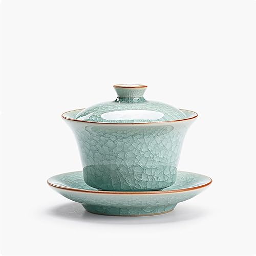 Taza de té de Gaiwan Patrón antiguo chino Grieta de hielo Tazas de té chino Kung Fu Juego de té Gaiwan Sancai Tea Bowl Juego de té