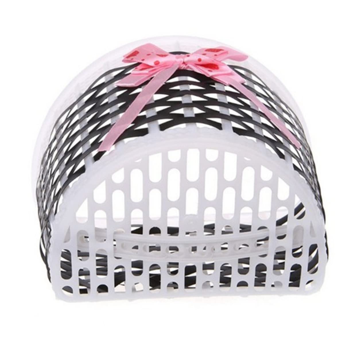 ifundom Lovely Knitted Bowknot Bike Basket for Front Basket Black for Bicycle Decoration Easy to Detach and Use Durable Design for Boys