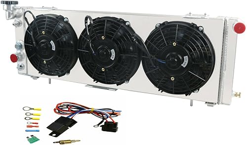 Radiador compatible con Jeep Cherokee/Comanche/Wagoneer 2.1L 2.5L 2.8L 4.0L L4 V6 L6 1984-2001, radiador de aluminio completo de 3 filas +