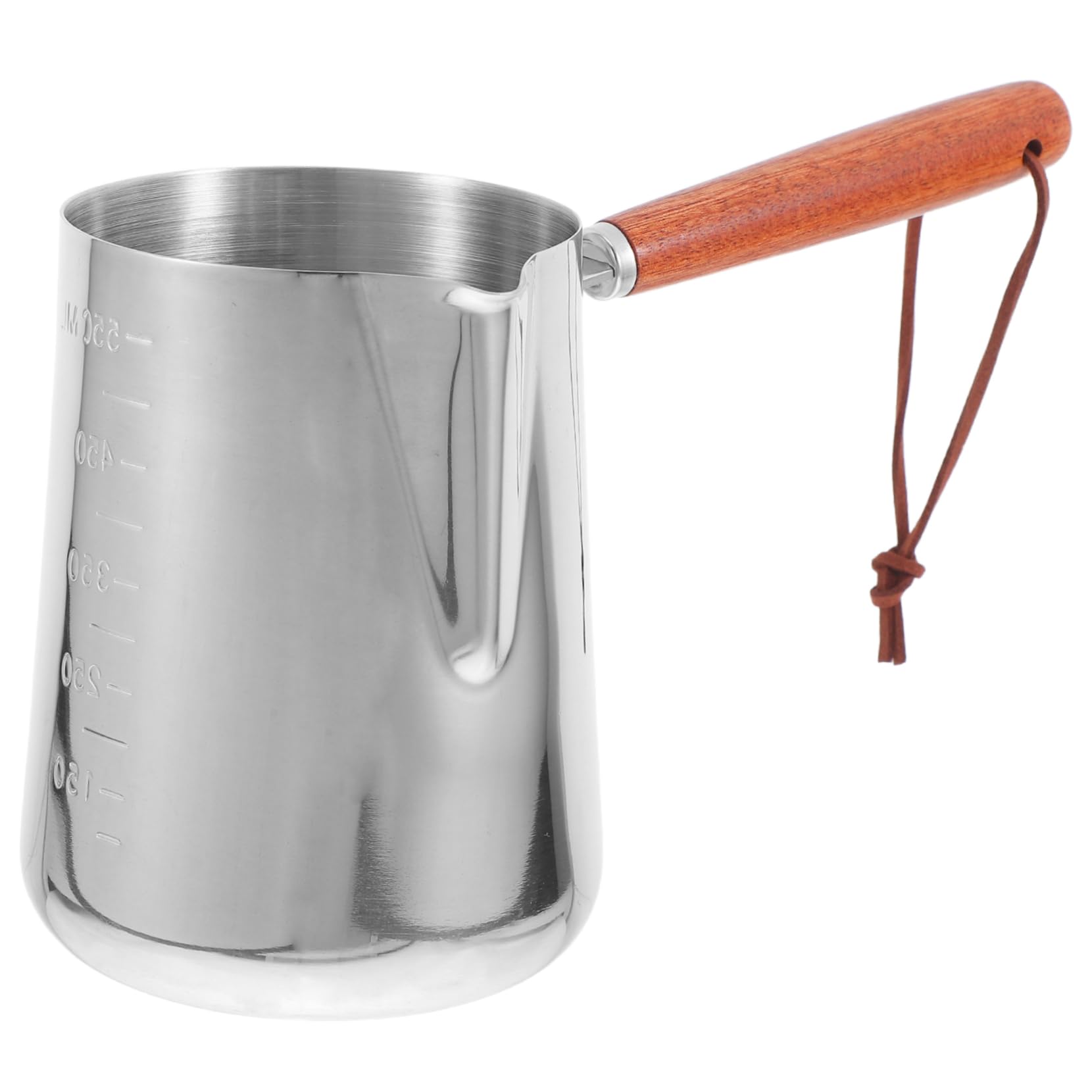 ARTIBETTER Milk Frothing Pitcher Stainless Steel Cup with Internal Measurement Scale Durable Coffee Frothing Jug for Latte Art Comfortable Grip for Home Commercial Use