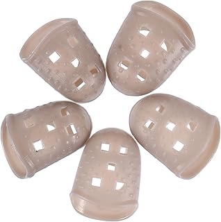 ERINGOGO 25pcs Rubber Finger Protector Ukulele Picks Guitar Fingertip Caps Ukulele Finger Guards Guitar Picks Silicone Finger Sleeve Guitar Finger Cover Thumb Protective Gear Silica Gel