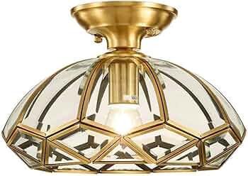 NOVITA 【BRASS】　120 Amazon.com: NZDY Semi Flush Mount Ceiling Light Fixture