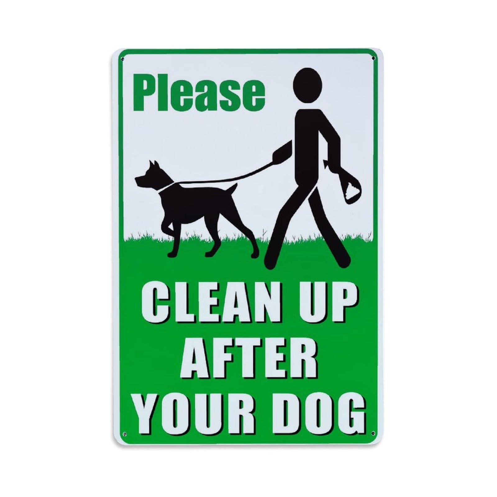 Nestemfo Vintage Please Clean Up After Your Dog Tin Sign Metal Sign, Living Room,Bar, Home, Bedroom Wall Decor,Retro Metal Poster 8X12 Inches