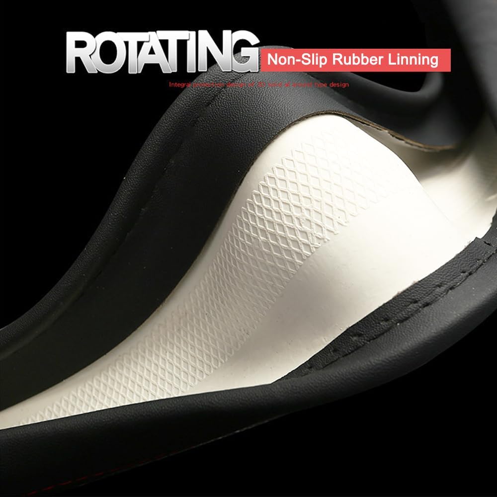 XHRING Car Steering Wheel Cover for Ford Fusion Mustang Bronco Bronco Sport Ranger Maverick Edge Explorer Escape Focus — view 6