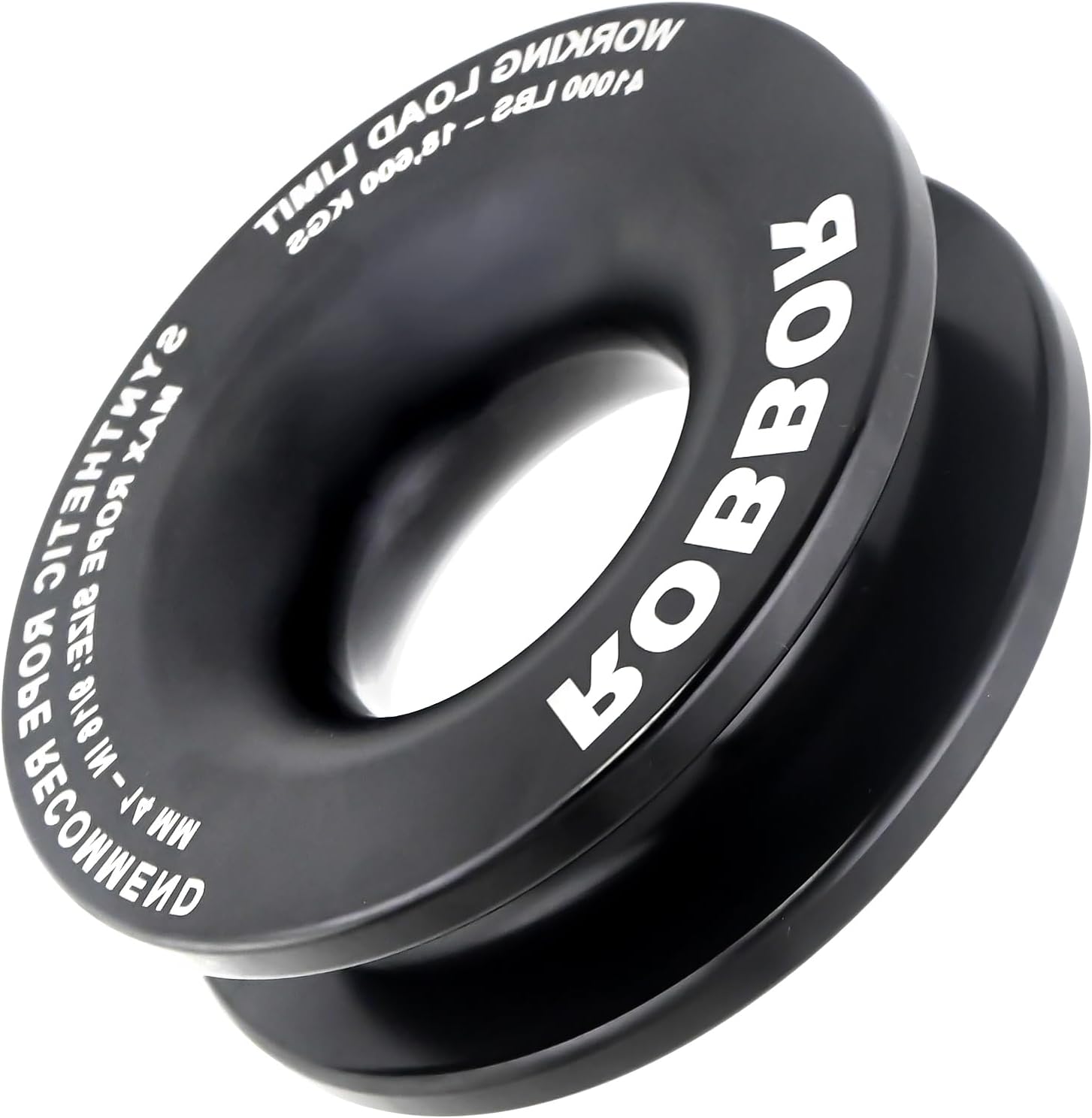 Robbor Recovery Ring 4 Inch Aircraft Grade Aluminum Heavy Duty 66,000 Lbs Break Strength Upgrade Snatch Ring Designed for Use with Soft Shackle and Any Standard Tow Strap Winch Snatch Recovery Ring