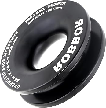Recovery Ring 4 Inch Aircraft Grade Aluminum Heavy Duty 66,000 Lbs Break Strength Upgrade Snatch Ring Designed for Use with Soft Shackle and Any Standard Tow Strap Winch Snatch Recovery Ring