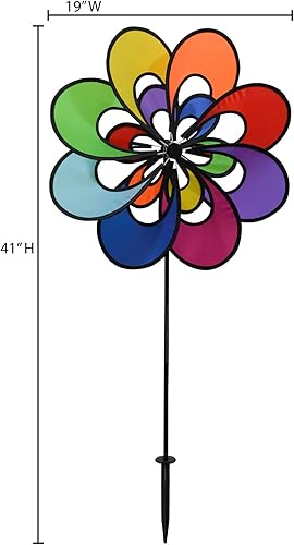 Miniatura 6 de In the Breeze Rainbow Flower Windee Wheelz - Spinner de jardín