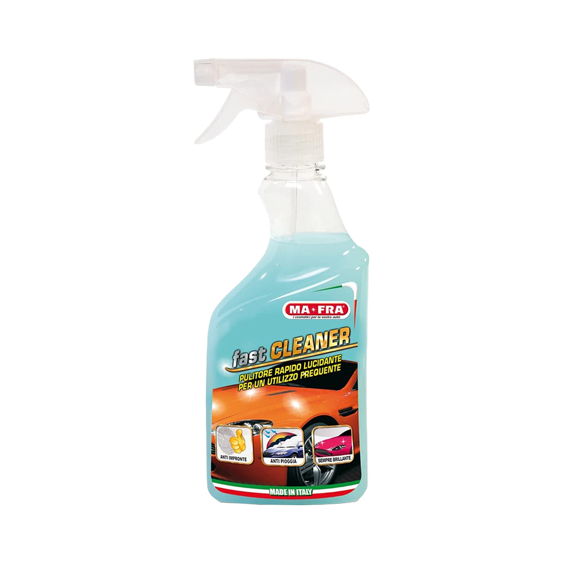 Set MAFRA trattamento tessuti 3in1, trattamento plastiche 3in1, glass cleaner, last touch, pulitore cerchi e gomme, trattamento pelle 3in1, fast cleaner più confezione di 7 panni in microfibra