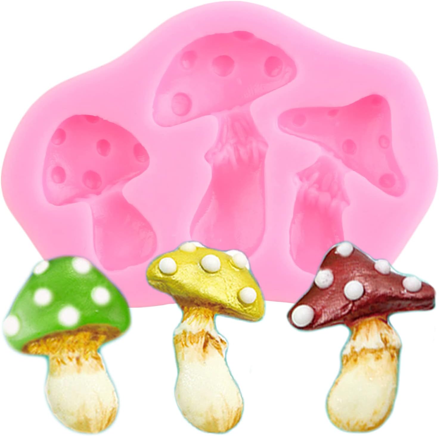 GIZMAC 木の切り株 フォンダン モールド ガーデン ピケット フェンス シリコン型 草 フラワー マッシュルーム チョコレート