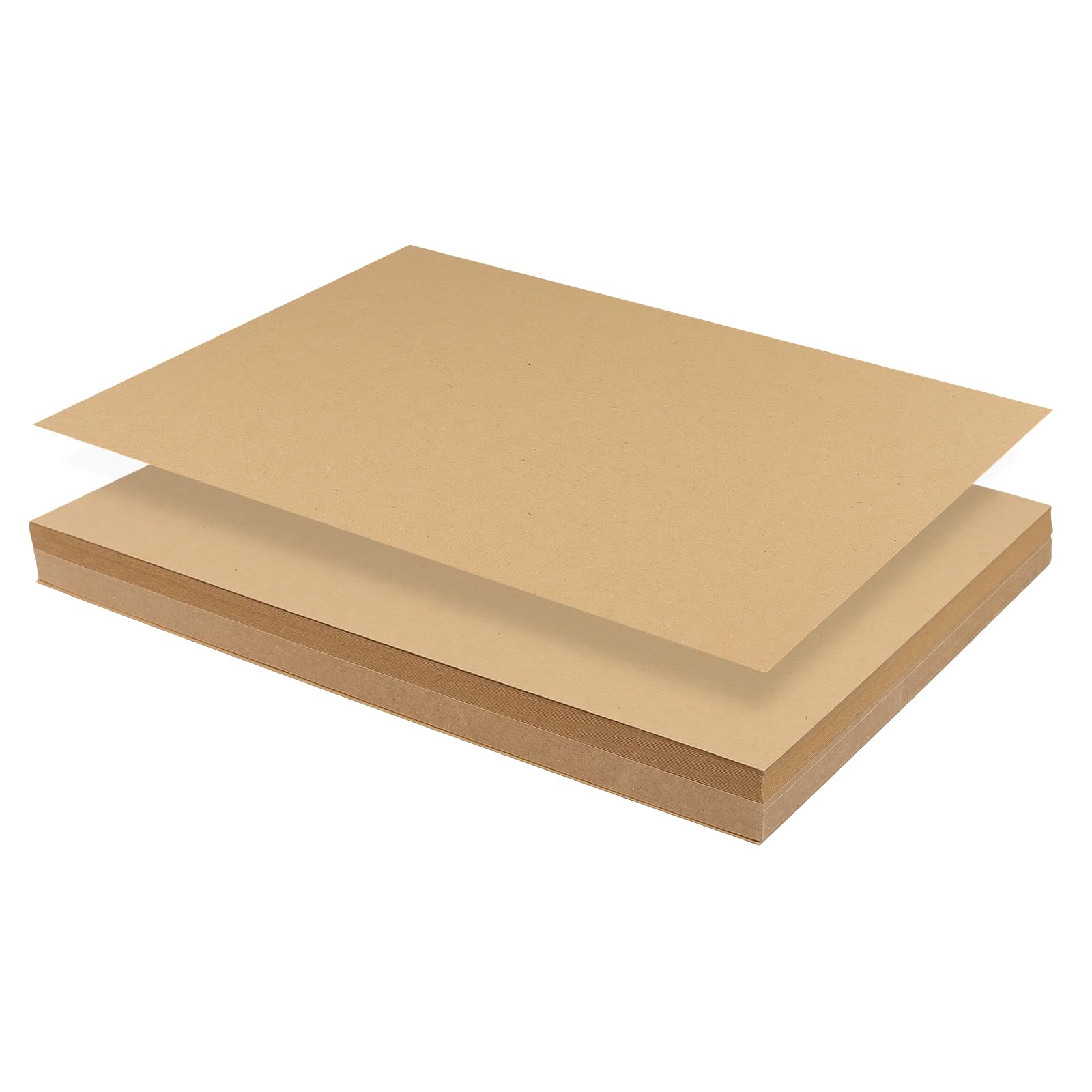 50 fogli di cartone kraft marrone da 28 x 35,6 cm, 0,5 mm, fogli di cartone truciolato per progetti fai da te, inviti, scrapbooking